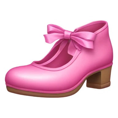 pink shoes with ribbon sticker