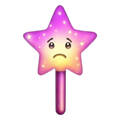 glowing magic wand with magic sparkles sticker