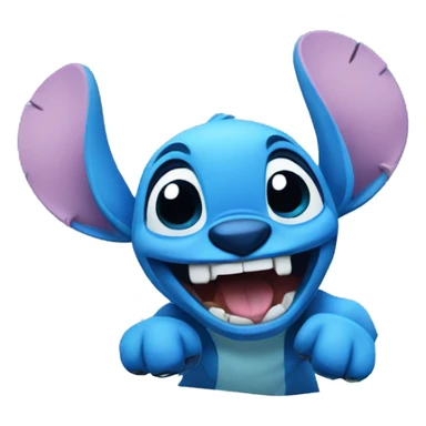 stitch running around snow sticker