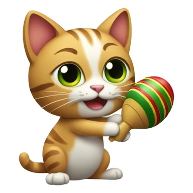 Cat playing the maracas  sticker