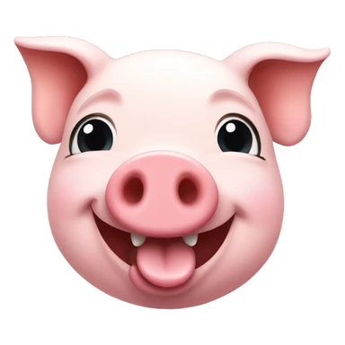 a happy pig cute sticker