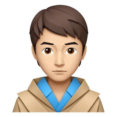 man origami maker sticker