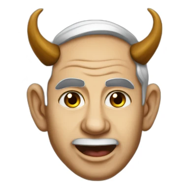 Horned Bibi Netanyahu sticker