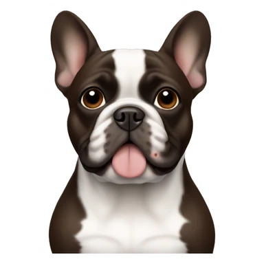 dark brown french bulldog sticker