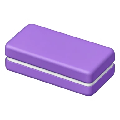 Purple rectangular eraser sticker