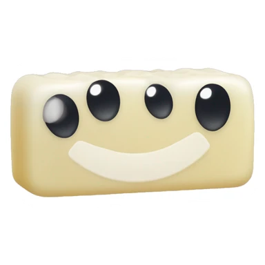 Anthropomorphic bar soap long eyelashes  sticker