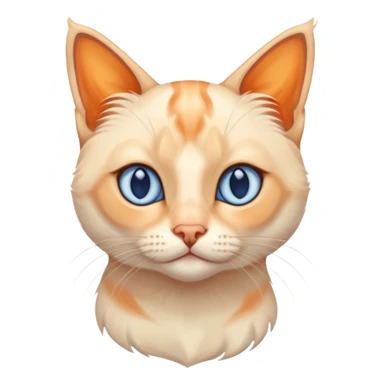 Flame point Siamese with cute blue crossed eyes sticker