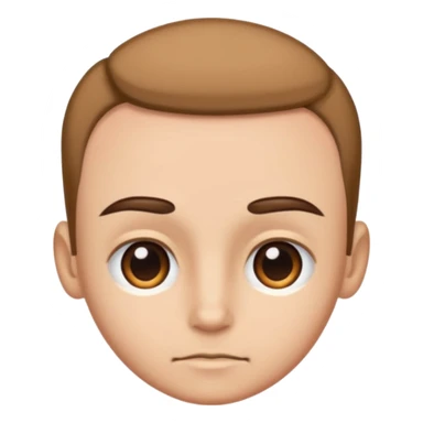emoji of only the forehead area of a human face, cropped between eyebrows and hairline, simple cartoon style sticker