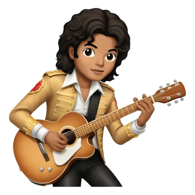 michael jackson playing the guitar sticker