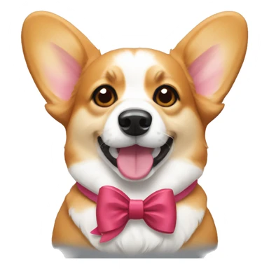Corgi with bow sticker