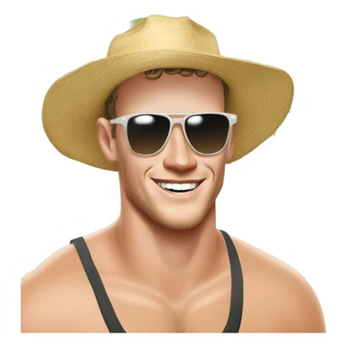Jonathan Toews as beach bum sticker