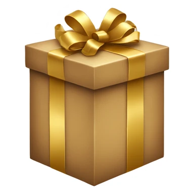 Christmas box with a gold bow sticker