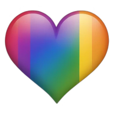Cœur au couleur du drapeau lgbt sticker
