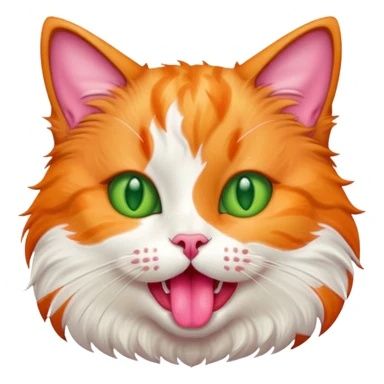 Cat with tongue out sticker