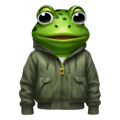 An frog rapper emoji  sticker