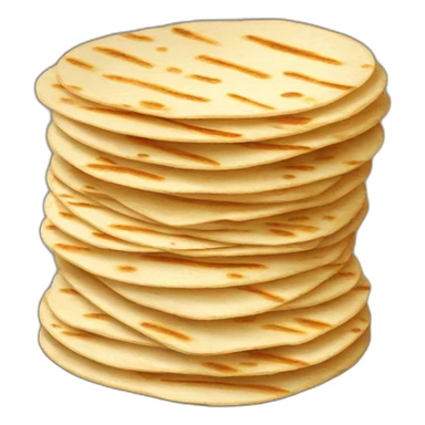 Small Stack of tortillas with some grill marks sticker