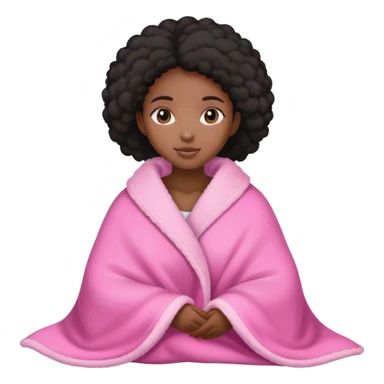black girl pink blanket sticker