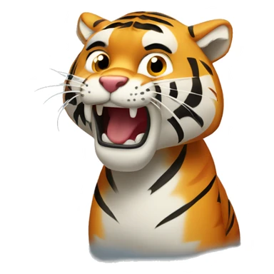 tiger rawring sticker