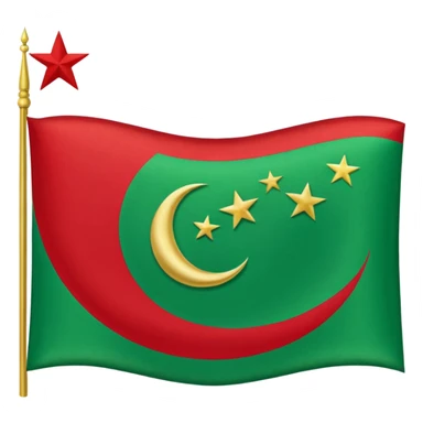 Türkmen flag mi sticker