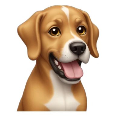 caramel dog playing black eye sticker