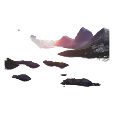 Cute sunset in Norway sticker