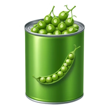 green peas can sticker