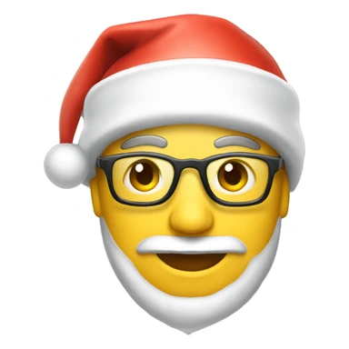 male portrait in santa hat holding Sony camera sticker