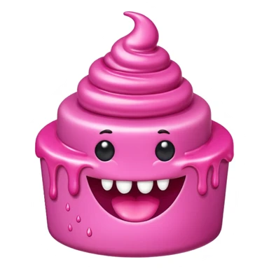 pink gooey jam kawaii monster cake sticker