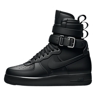 all black Nike Air Force 1 shoes sticker