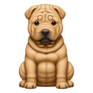 Shar Pei sitting sticker