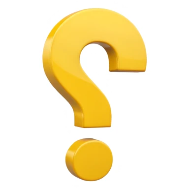 classic yellow question mark emoji sticker