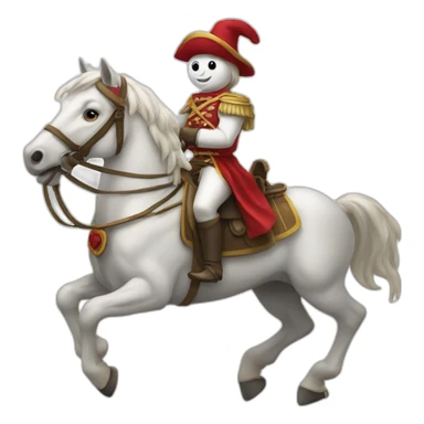 Bonhomme sur horse sticker