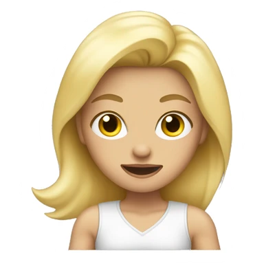 Blonde girl with mascara running down face  sticker
