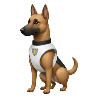 Un malinois qui fait du karaté sticker