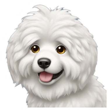 Perro blanco peludo sticker