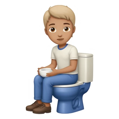 Personne sur des toilettes sticker