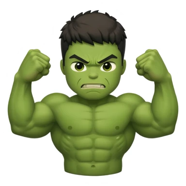 kid hulk flexing arms sticker