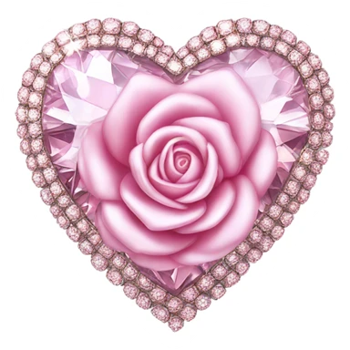 Corazon rosado de diamantes sticker