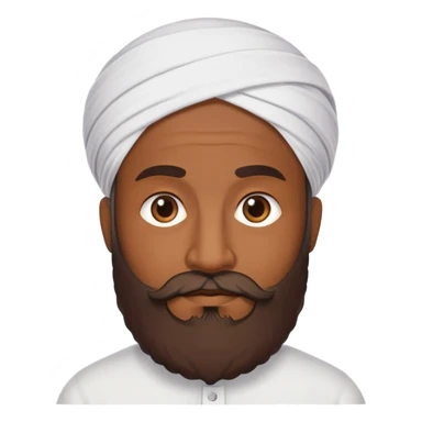 Papa musulman petite barbe Brown skin sticker