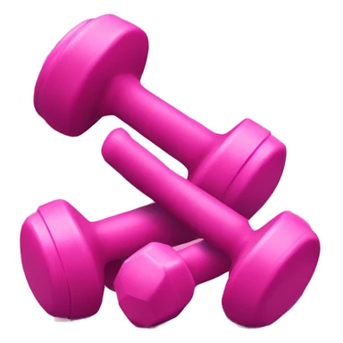 pink dumbbells sticker