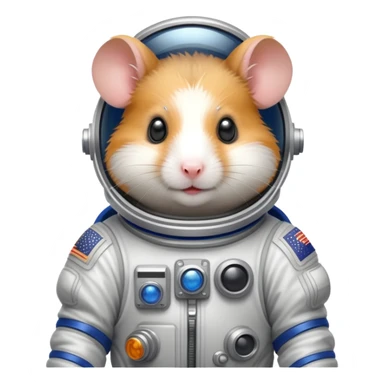 hamster in space suit sticker