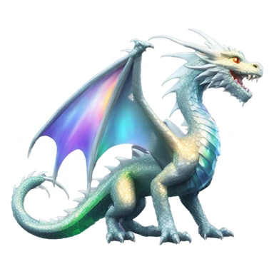 56-carat iridescent diamond crystal dragon full body sticker