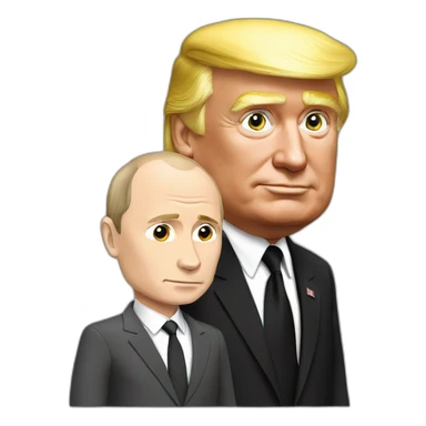 Trump and Putin sticker
