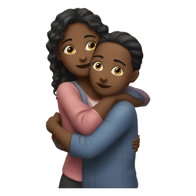 Girl hugs girl sticker