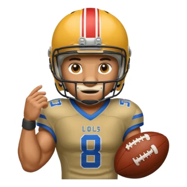 lion football player sticker