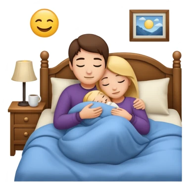 snuggle in bed sticker