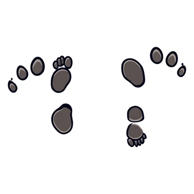 footprints sticker