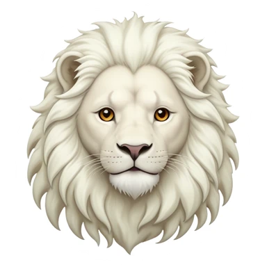 White lion sticker