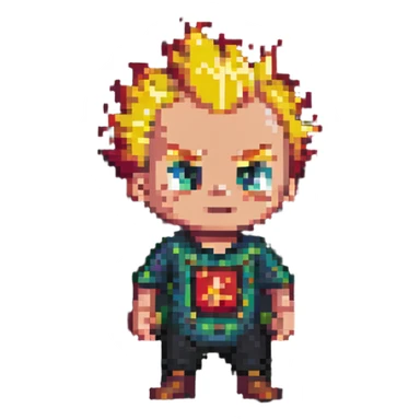 Jack Jack in the style of pixel art sticker