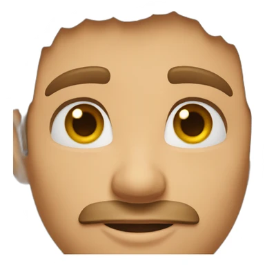 man with brown hair with loving eyes sticker